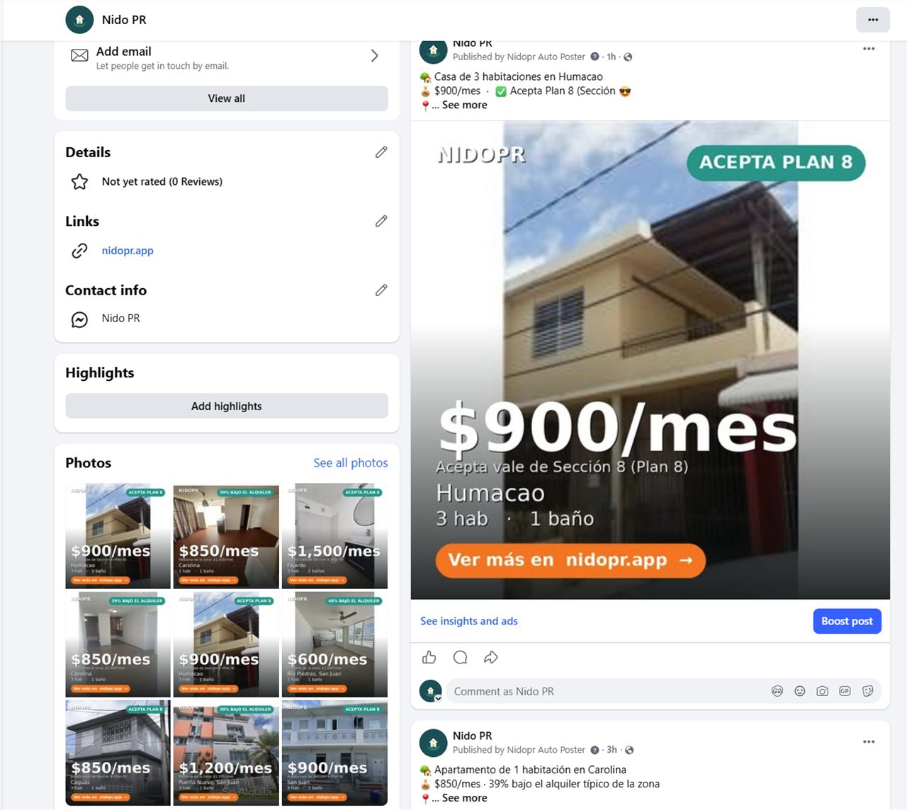 Facebook auto-poster — autonomous marketing engine preview